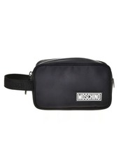 Moschino Logo Pouch in Fantasy Print Black at Nordstrom