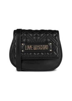 MOSCHINO Logo Quilted Crossbody Bag