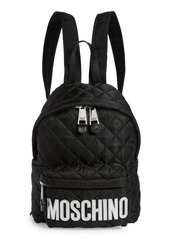 Moschino Logo Quilted Nylon Backpack