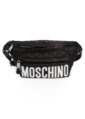 Moschino Logo Quilted Nylon Belt Bag in Fantasy Print Black at Nordstrom