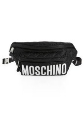 Moschino Logo Quilted Nylon Belt Bag
