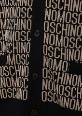 Moschino Logo Wool Knit Cardigan