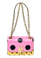 Moschino M Dot Leather Shoulder Bag in Fantasy Print Fucsia at Nordstrom
