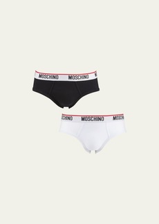 Moschino Men's 2-Pack Logo-Band Briefs
