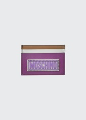 Moschino Men's Tricolor Leather Card Case