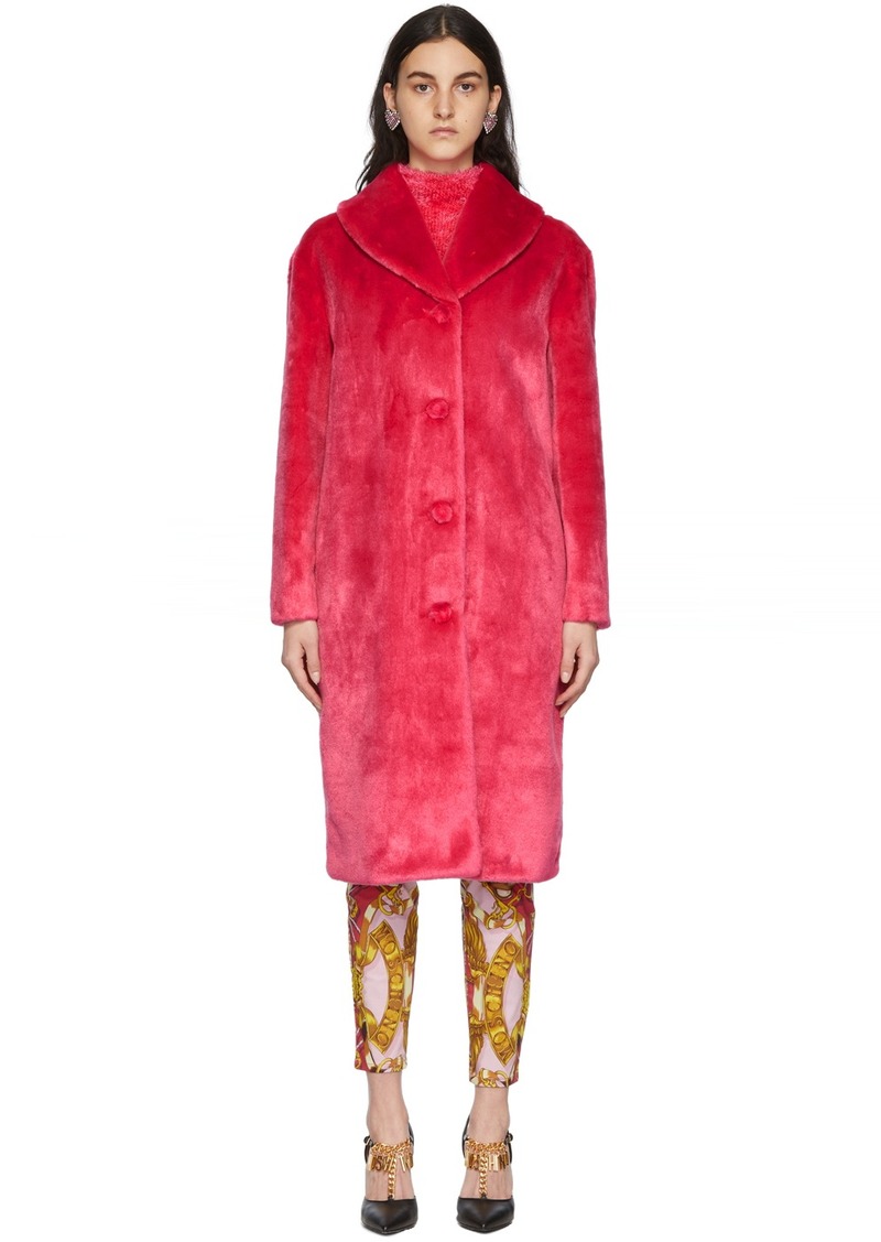 Moschino Pink 'Fur For Fun' Coat