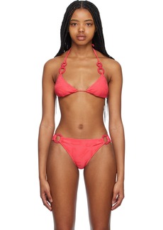 Moschino Pink Halter Bikini Top