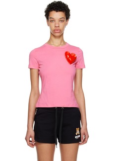 Moschino Pink Inflatable Heart T-Shirt