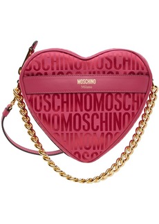 Moschino Pink Logo Heart Bag