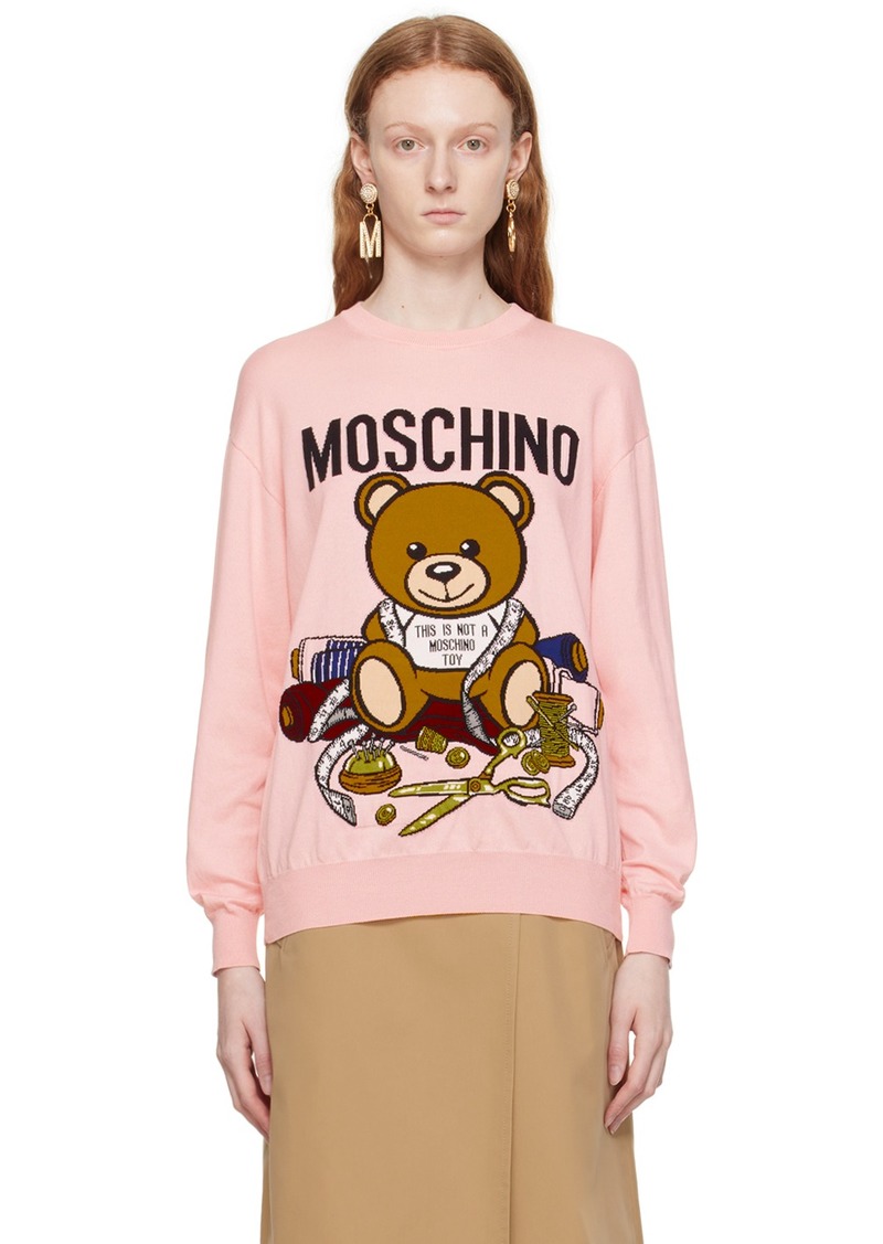 Moschino Pink Teddy Bear Sweater