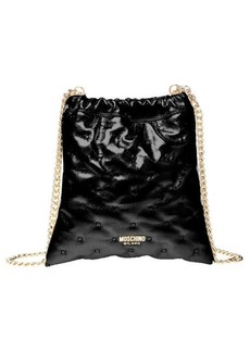 Moschino Quilted Chain Strap Crossbody Bag in Fantasy Print Black at Nordstrom