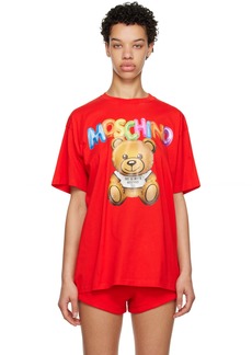 Moschino Red Inflatable Teddy Bear T-Shirt