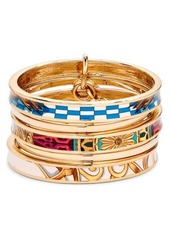 Moschino Set of 5 Patterned Bangles