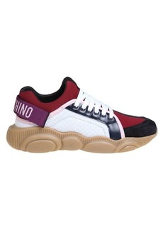 MOSCHINO SNEAKERS IN LEATHER AND NYLON