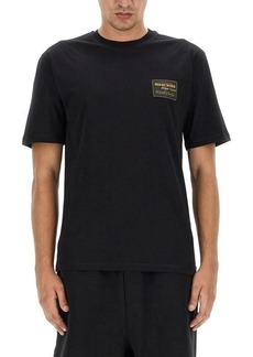 MOSCHINO T-SHIRT WITH LOGO PATCH