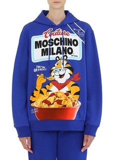 Moschino Tony the Tiger Graphic Hoodie in Fantasy Print Blue at Nordstrom