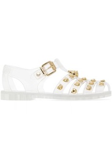 Moschino Transparent Teddy Studs Jelly Sandals