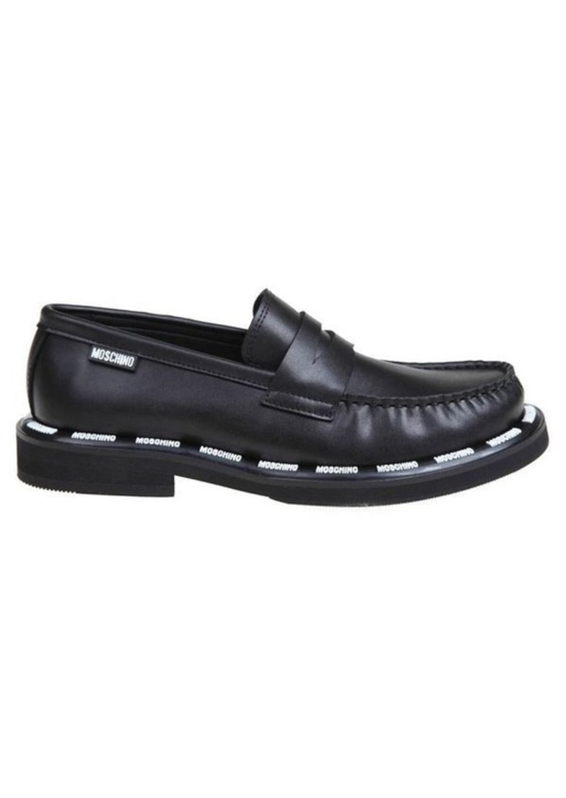 MOSCHINO VEGAN LEATHER LOAFERS