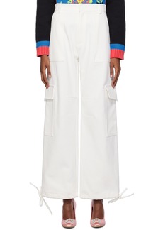 Moschino White Embroidered Jeans
