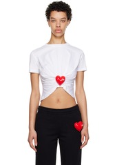 Moschino White Inflatable Heart T-Shirt