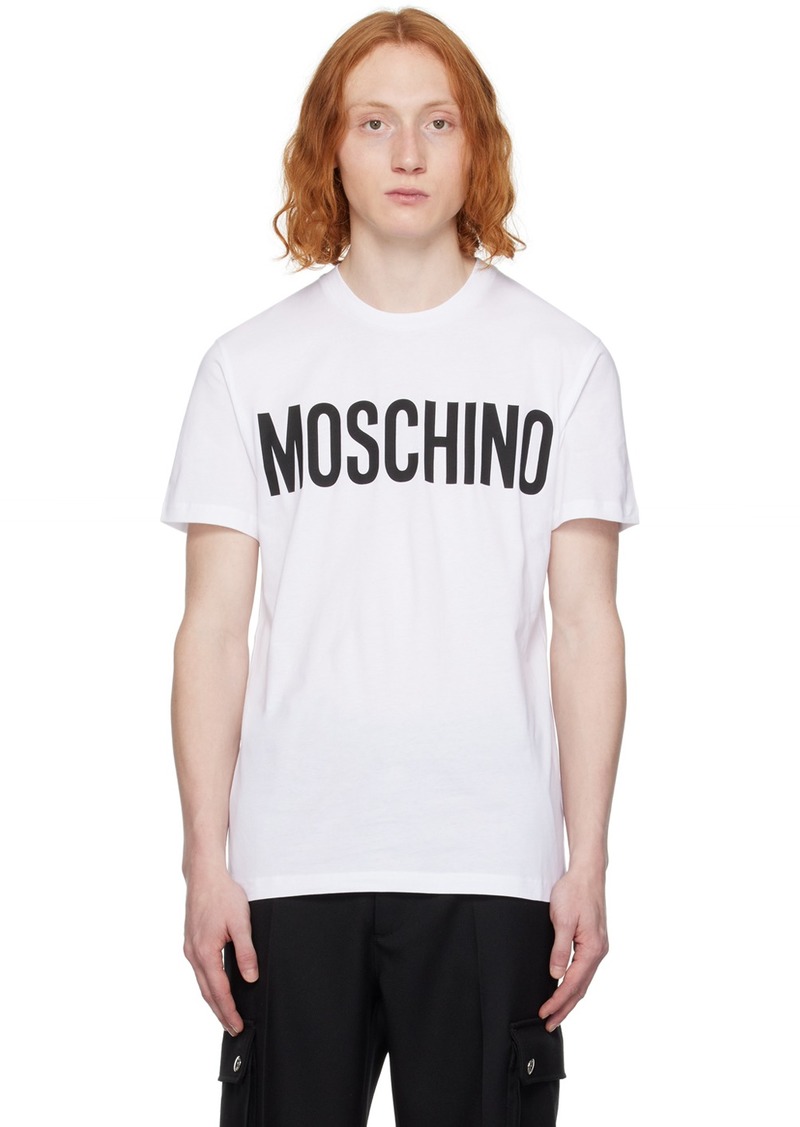 Moschino White Print T-Shirt