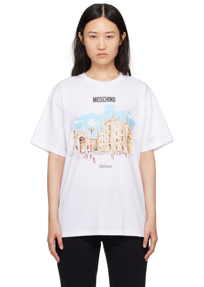 Moschino White Printed T-Shirt