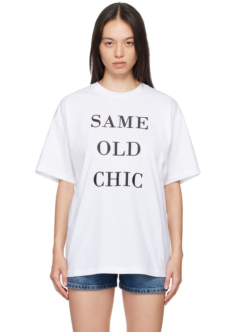 Moschino White 'Same Old Chic' T-Shirt