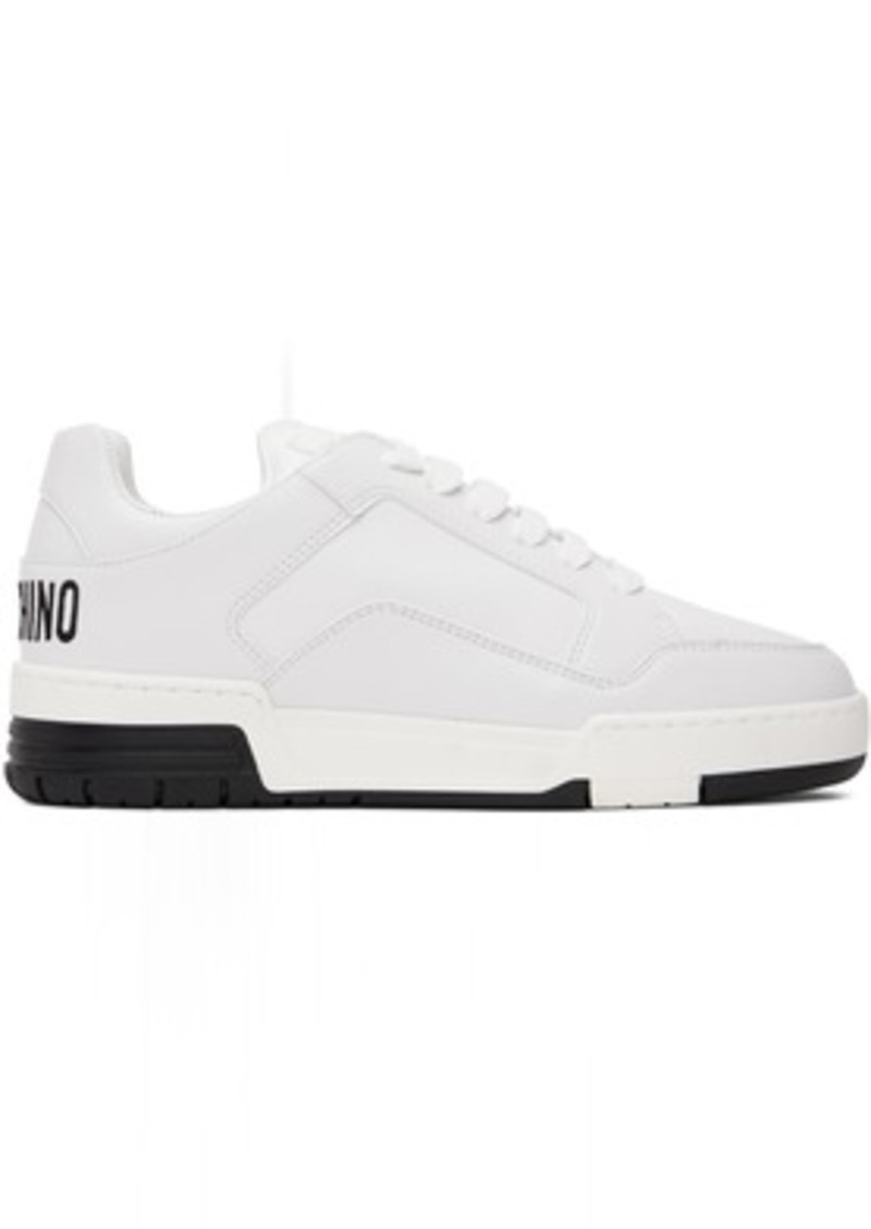 Moschino White Streetball Teddy Bear Sneakers