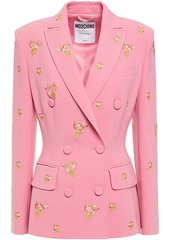 Moschino - Embroidered crepe blazer - Pink - IT 40