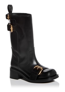 Moschino Women's Buckled Square Toe Boots