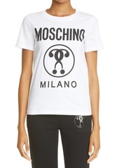 Moschino Women's Double Question Mark Logo Graphic Tee