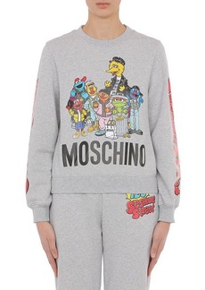 Moschino x Sesame Street® Women's Logo Sweatshirt in Fantasy Print Grey at Nordstrom