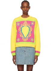 Moschino Yellow Intarsia Sweater