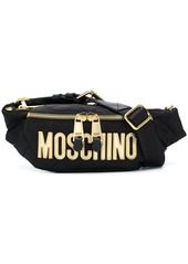 Moschino nylon logo patch belt bag