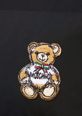 Moschino Nylon Teddy Bear Patch Puffer Jacket