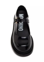 Moschino Olive 40MM Leather Driving Loafers