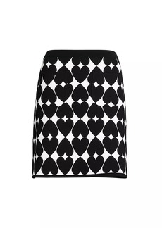 Moschino Optical Knit Cotton Skirt