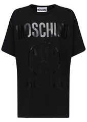 Moschino Over Logo Print Cotton Jersey T-shirt