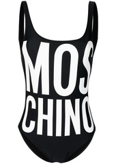 Moschino oversize logo-print one-piece swimsuit