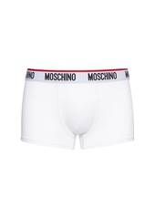 Moschino Pack Of 2 Logo Cotton Boxer Briefs