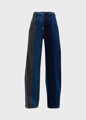 Moschino Patchwork Bootcut Jeans