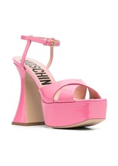 Moschino patent leather platform sandals