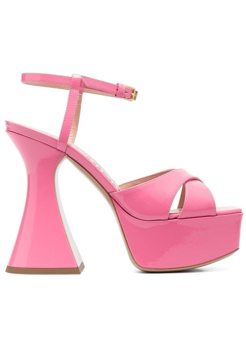 Moschino patent leather platform sandals