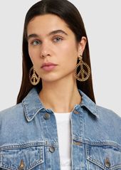 Moschino Peace Clip-on Pendant Earrings