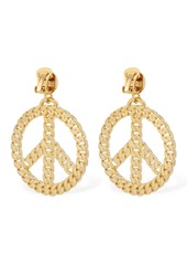 Moschino Peace Clip-on Pendant Earrings