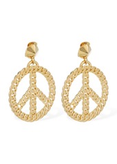 Moschino Peace Clip-on Pendant Earrings