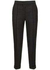 Moschino Pinstripe Wool Straight Pants