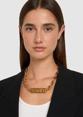 Moschino Plate Logo Collar Necklace