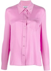 Moschino pointed-collar poet-sleeve shirt