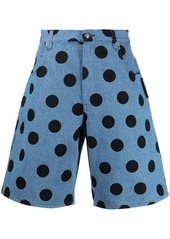 Moschino polka-dot denim shorts
